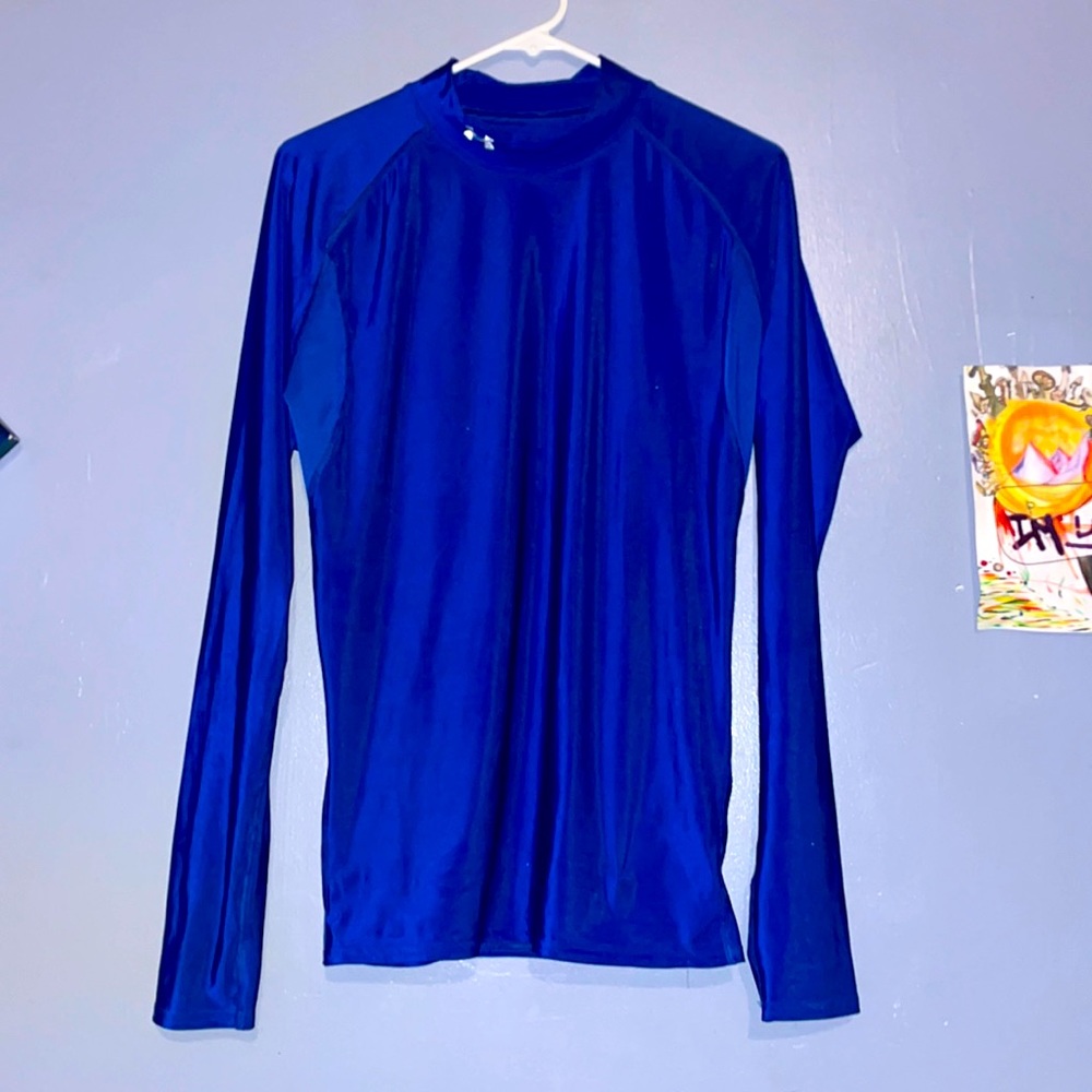 Under armor royal blue light long sleeve T shirt